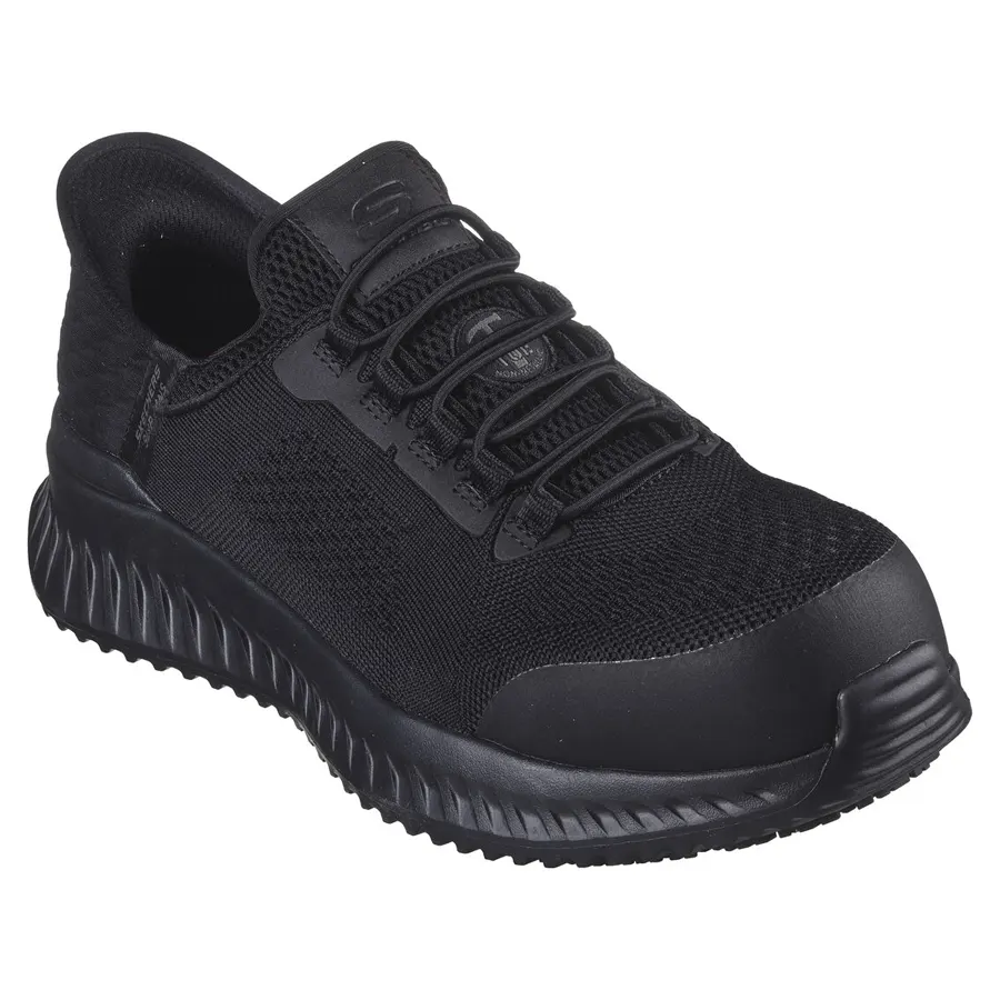 Skechers TILIDO - FLETCHIT munkavédelmi cipő, fekete/lime (S1PL, SR, ESD)